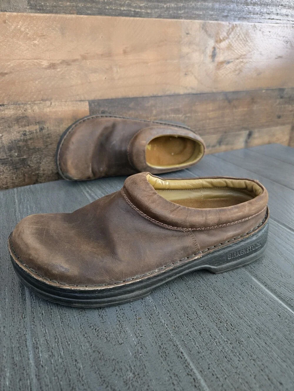 Birkenstock Footprints Ashby Brown Slip On Clogs EU 42 Sz 9 Grunge Preppy